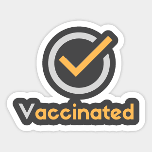 Vaccinated T Shirt Sticker